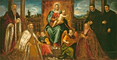 Doge Alvise Mocenigo and Family before the Madonna and Child by Jacopo Robusti Tintoretto